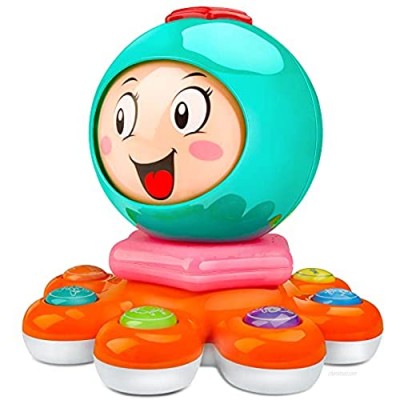 HOMETTER Baby Octopus Music Toy  Toddler Electronic Learning Sensory Toy  Toddler Musical Toy for 18 - 24 Month Old  Perfect Toys for 2 Year Old Boys and Girls (Octopus Music Toy)