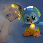 JAKI Interactive Voice Sensor Musical Penguin Baby Toys Penguin Head Hand and Feet Shake with Music Penguin Toys for 2 3 4 Year Old Boys and Girls Above 18 Years Old