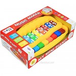 Kiddie Play 2 in 1 Piano Xylophone Kids Toy Educational Toddler Musical Instruments ToySet 8 Multicolored Key Scales in Crisp and Clear Tones with Mallets Music Cards and Songbook for Babies