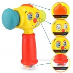 Kruta Musical Hammer Toy for Baby Early Education Infant Toys Funny Changeable Eyes Sound and Lights Hammer Toys for 1+ Year Old Boys and Girls