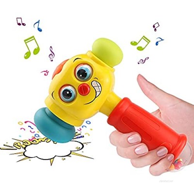 Kruta Musical Hammer Toy for Baby  Early Education Infant Toys Funny Changeable Eyes Sound and Lights Hammer Toys for 1+ Year Old Boys and Girls