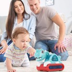 Musical Dinosaur Car Toy for Baby Toys 6 to 12 Months Toddler Toy with Light and Mist for Infant Early Crawling Developmental Toys for 1 Years Old Boys Girls