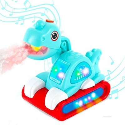 Musical Dinosaur Car Toy for Baby Toys 6 to 12 Months  Toddler Toy with Light and Mist for Infant Early Crawling Developmental Toys for 1 Years Old Boys Girls