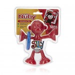 Nuby Silly Monkey Interactive Suction Toy with Silicone Ring Red