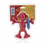 Nuby Silly Monkey Interactive Suction Toy with Silicone Ring Red