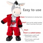 QTMY Dancing Shaking Head Singing Funny Donkey Music Plush Toy for Kids Adult Pets 120 Songs