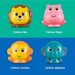 Reimotkon Pop Up Animals Toy Random Interactive Switch Box with Light Music Animal Sounds Learning Development Toy Baby Intelligence Push Doll Activity Toys for Babies and Toddlers (WD3792B)
