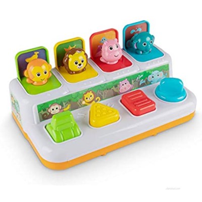 Reimotkon Pop Up Animals Toy  Random Interactive Switch Box with Light Music Animal Sounds Learning Development Toy Baby Intelligence Push Doll Activity Toys for Babies and Toddlers (WD3792B)