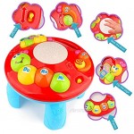 TOT Kids Baby Musical Instruments Table Early Education Activity Toy Piano with Fun Animal World Babies Toys for Toddlers18 Months+ Boys & Girls- Lighting & Sound Gifts