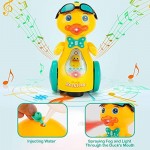 UNIH Baby Musical Toy Yellow Duck Toy with Musical and Lights Mist for Baby 0-18 Months Crawling Developmental Baby Learning Toys