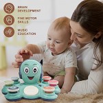 Wansheng Baby Musical Octopus Toys with Detachable Music Buttons Multifunctional Educational Toys for Baby Toddler Baby Present Interactive Musicial Toy for 1 2 3Year Old Girls/Boys