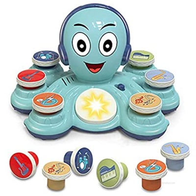 Wansheng Baby Musical Octopus Toys with Detachable Music Buttons  Multifunctional Educational Toys for Baby Toddler  Baby Present Interactive Musicial Toy for 1 2 3Year Old Girls/Boys