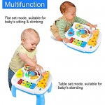 WomToy Toddler Learning Table 18 Months Up Musical Educational Learning Activity Table Center Toys for Toddlers Infants Kids 2 3 Year Olds Boys & Girls- Lighting & Sound Gifts