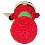 Baby Rattle - Santa Red - Soft Charming and Cuddly Hand Crocheted with Organic Bamboo Viscose Yarn - KidStyle by Amikins.
