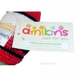 Baby Rattle - Santa Red - Soft Charming and Cuddly Hand Crocheted with Organic Bamboo Viscose Yarn - KidStyle by Amikins.