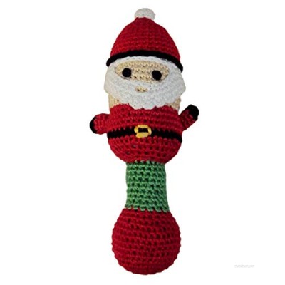 Baby Rattle - Santa Red - Soft  Charming and Cuddly  Hand Crocheted with Organic Bamboo Viscose Yarn - KidStyle by Amikins.