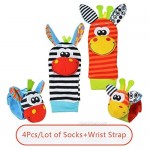 Baby Socks Wrist Rattles and Foot Finder Socks Set Shower Gift for Baby Girls & Boys