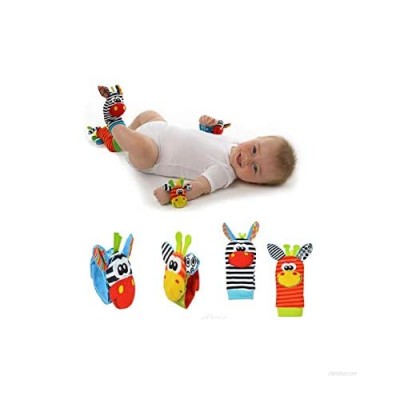 Baby Socks Wrist Rattles and Foot Finder Socks Set  Shower Gift for Baby Girls & Boys