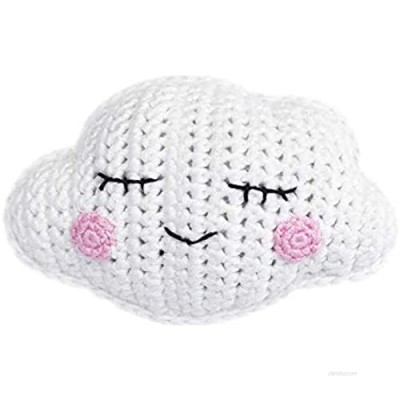 Cheengoo Organic Crocheted Baby Rattle - Sleepy Cloud