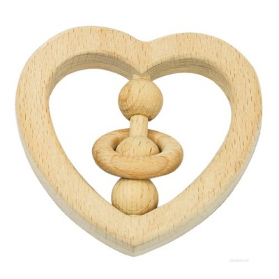 green sprouts Natural Wood Heart Rattle (Discontinued by Manufacturer)