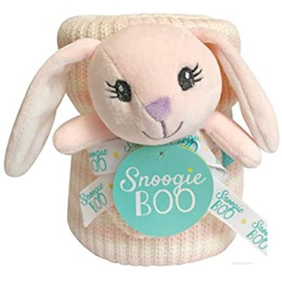 Happycare Tex SNOOGIE Boo Baby Premium Soft Knit Blanket and Toy Rattle Set