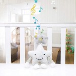 Home Toy Infant Baby Rattle Toys Kids Stroller Hanging Bell Newborn Baby Car Crib Stroller Handbells Toys Cute Wind Chime (White Star)