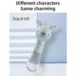 itty-bitty Soft Plush Handle Rattle Toys for Infant Squeaker & Ring Rattle Stuffed Animal Baby Toy