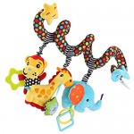 NUOBESTY Spiral Activity Toy 1PC 251510cm Baby Stroller Toys Spiral Wrap Hangings Rattle Toy Hanging Rattles Toy Travel Learning Toy for Newborn