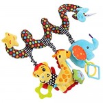NUOBESTY Spiral Activity Toy 1PC 251510cm Baby Stroller Toys Spiral Wrap Hangings Rattle Toy Hanging Rattles Toy Travel Learning Toy for Newborn