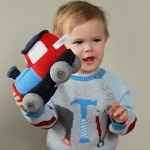 Zubels Baby Timmy The Train Hand-Knit Plush Rattle Toy All-Natural Fibers Eco-Friendly 100% Cotton
