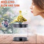 2 Pieces Spinning Tops Blow Gyro Airflow Spinning Gyro Desktop Gyro Wind Blow Turn Gyro Desktop Decompression Toy Stress Relief Toy