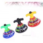 3pcs Funny Flashing Music Gyro Spinning Top Gyrator LED Shining Toys Party Supplies for Kids (Random Color)