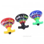 3pcs Funny Flashing Music Gyro Spinning Top Gyrator LED Shining Toys Party Supplies for Kids (Random Color)