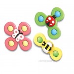 A Set of 3 Suction Cup Spinning Top Toy Spin Sucker Spinning Top Spinner Toy Table Sucker Game Insect Flower Toy Early Learner Toys for Baby Kids Girls Boys