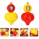 Abaodam 2pcs Funny Spinning Tops Toy Kids Educational Toy Peg-Tops Toy Spinning Tops