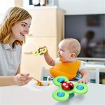 Baby Spinning Top Sucker Silicone Spinning Top Sucker Toy PVC Material Safely/Work Out The Ability to Accept New Things Suitable for Early Childhood Education Toys for Children (3 PCS)