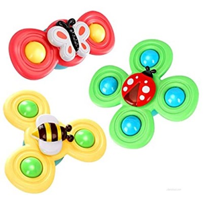 Color Baby 3PCS Suction Cup Spinner Toy | Spinning Top Baby Toys (Farm) | Toys for 1 Year Old Boys and Girls  Baby Toys 6-12-18months |Autism Toys