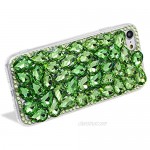 Diamond Case for iPhone 6 Plus/iPhone 6S Plus Girlyard Luxury Bling 3D Clear Rhinestone Full of Sparkle Precious Stones Phone Shell Shiny Jewelled Crystal Soft TPU Bumper Protective Cover - Green