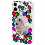 Diamond Mirror Case for Samsung Galaxy S20 Ultra 6.9 Inch Girlyard Luxury 3D Handmade Bling Rhinestone Sparkle Makeup Mirror Crystal Soft TPU Bumper Protective Cover for Girls Women - Multicolor
