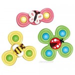 Hehoyang Suction Cup Spinning Top Toy Rotating Flower Suction Cup Baby Toys Dining Table and Chair Sucker Turn and Turn Rotating Toy Spin Sucker Spinning Top Spinner Toy