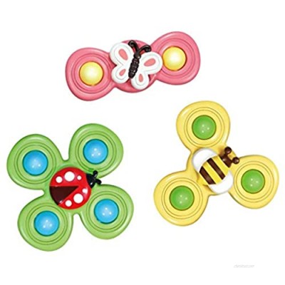 Hehoyang Suction Cup Spinning Top Toy  Rotating Flower Suction Cup Baby Toys  Dining Table and Chair Sucker Turn and Turn Rotating Toy  Spin Sucker Spinning Top Spinner Toy