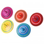 JKPOWER Rotating Multicolour Wooden Spinning Tops Kids Toy Traditional Baby Toys Wooden Spinning Tops