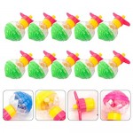 Kisangel 10pcs Kids Spinning Tops Light Up LED Spin Toys Flashing Gyro Glow in The Dark Party Favors ( Random Color )