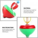 Kisangel 3pcs Pulling String Spinning Tops Gyro Toy Child Gyro Toy Flip Tops Educational Toys Children Party Favors Random Color