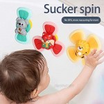 N C 3Pcs Baby Child Spinning Top Toy Suction Cup Spinning Top Toy Spin Sucker Suction Cup Animal Bath Toys Turntable Spinning Windmill Stress Relief Frisbee Toy Table Sucker Early Learner