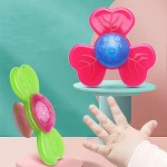 Nituyy Baby Kids Cartoon Suction Cup Spinner Toy Turntable Spinning Gyro Windmill Safe Table Sucker Gameplay Early Learner Toys (D1)