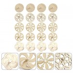 NUOBESTY 20pcs Spinning Tops Kids Novelty Wooden Gyroscopes Toy Unfinished Spinning Tops Kids Painting Toys Create Your Own Toys