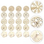NUOBESTY 20pcs Spinning Tops Kids Novelty Wooden Gyroscopes Toy Unfinished Spinning Tops Kids Painting Toys Create Your Own Toys