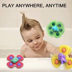 Onlyday Baby Spinning Windmill Toy Animal Suction Cup Turntable Stress Relief Frisbee Toy Creative Educational