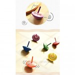 QIAOHONG Gyroscope Handmade Painted Wood Spinning Tops Wooden Toys Educational Toys Kindergarten Toys-Gyro